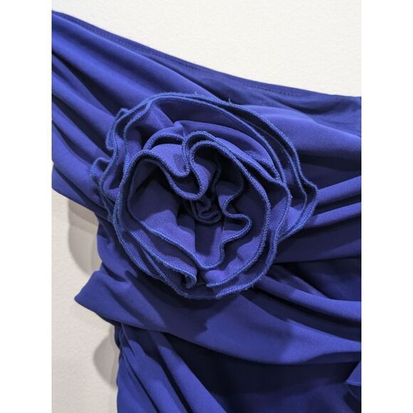 New! ZARA Cutout 3D Rosette Floral Ruched Mini Dress, XXL (US 14) - Picture 9 of 16